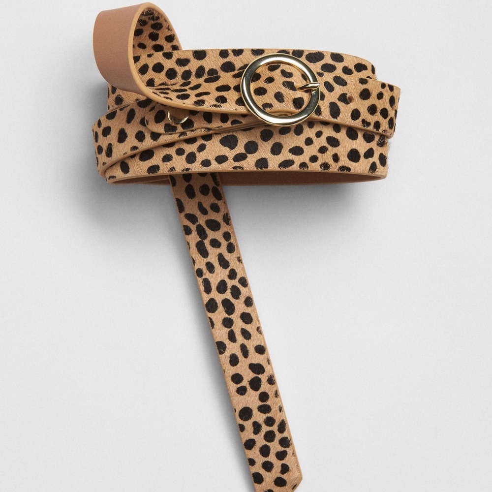 Cheetah Print Calf Hair Belt
